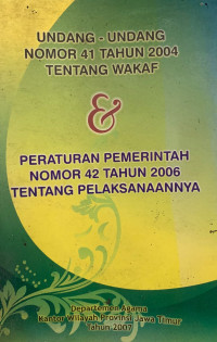 Image of UNDANG - UNDANG NOMOR 41 TAHUN 2004 TENTANG WAKAF